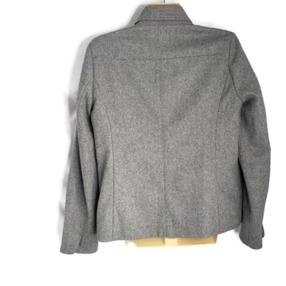 Gap Factory‎ Peacoat Jacket Wool Blend Gray Women's Size Medium - Picture 3 of 6